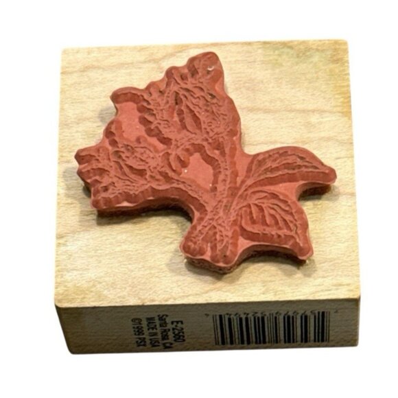 Rubber Stamp Wood Mounted Rosebud Flower PSX Floral Crafts Scrapbooking 1999 NOS - Picture 2 of 3